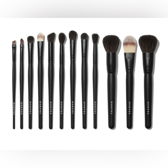 Morphe Vacay Face & Eye brush set OS NEW Without tags 12 with storage container - Picture 3 of 3